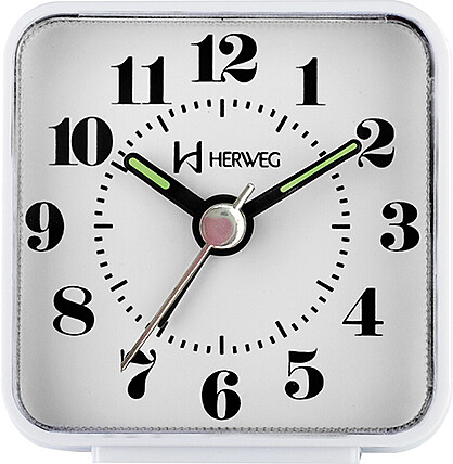 imagem do produto DESPERTADOR QUARTZ 2504-021 BRANCO - HERWEG