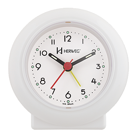 imagem do produto DESPERTADOR QUARTZ 2611-021 BRANCO - HERWEG