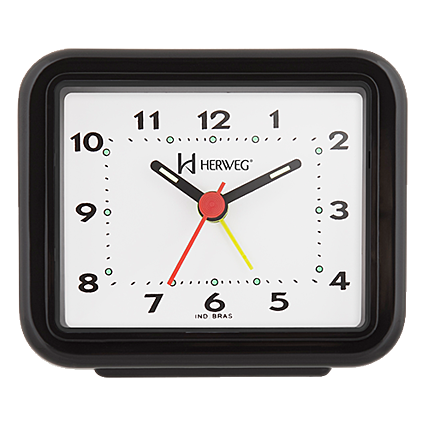 imagem do produto DESPERTADOR QUARTZ 2612-034 PRETO - HERWEG