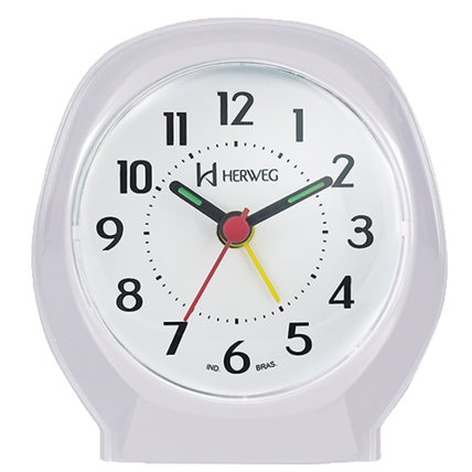 imagem do produto DESPERTADOR QUARTZ 2634-021 BRANCO - HERWEG