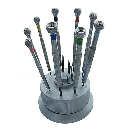 imagem do produto JG. CHAVE FENDA 9 PCS - BASE GIRATORIA