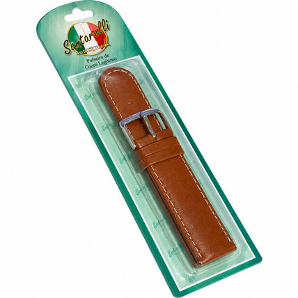 imagem do produto PULS. DE COURO SANTARELLI ESP 22MM - HAVANA/BRANCA