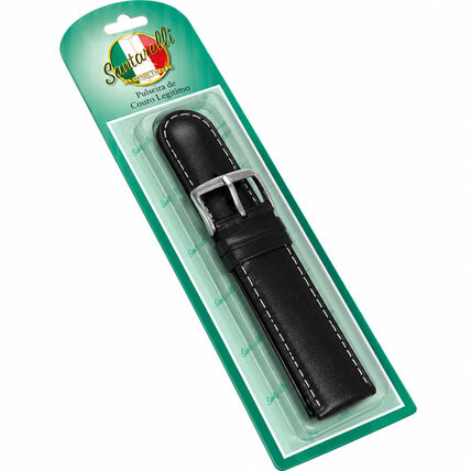imagem do produto PULS. DE COURO SANTARELLI ESP 24MM - PRETO/BRANCO